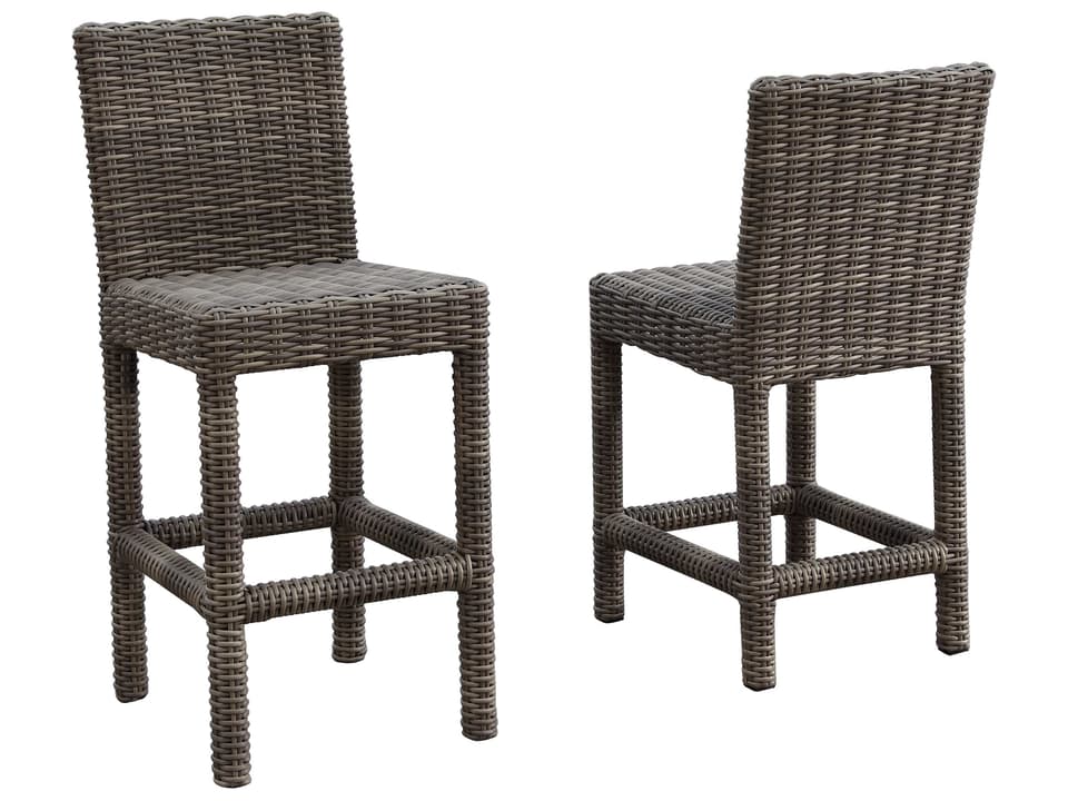 Coronado Wicker Counter Stool with Sunbrella Cushion