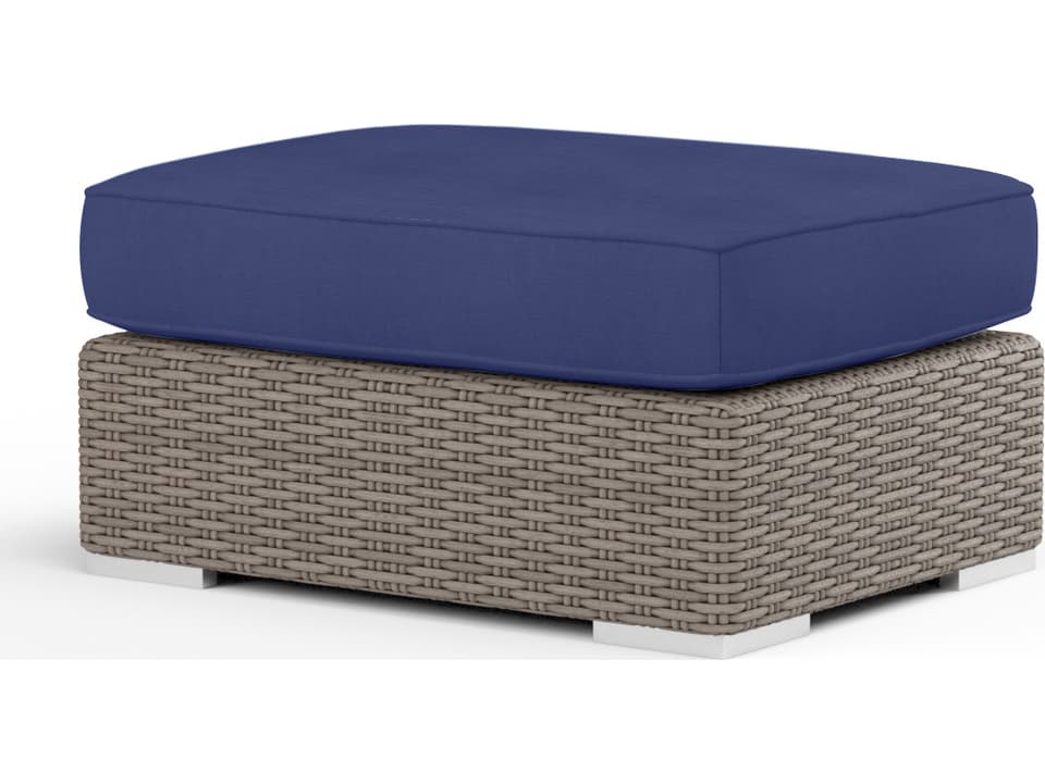 Coronado Wicker Ottoman