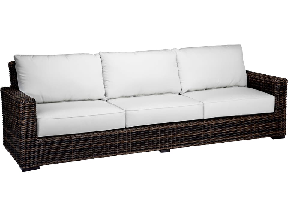 Montecito Wicker 3-Seater Sofa with Sunbrella Cushions