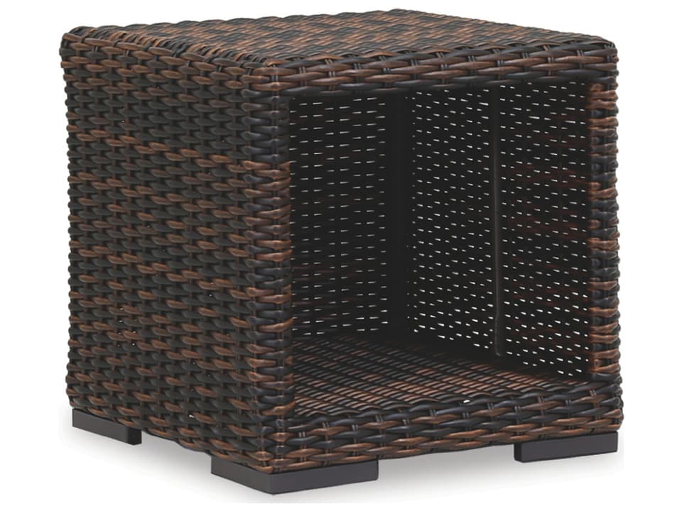 Coronado 22-Inch Square Wicker End Table in Cognac