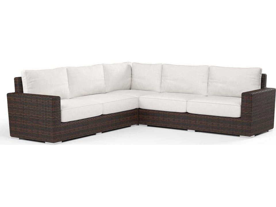 Coronado Cognac Wicker Cushion Sofa
