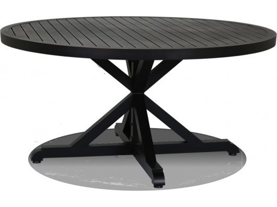 Monterey 60-Inch Round Aluminum Dining Table in Old World Copper