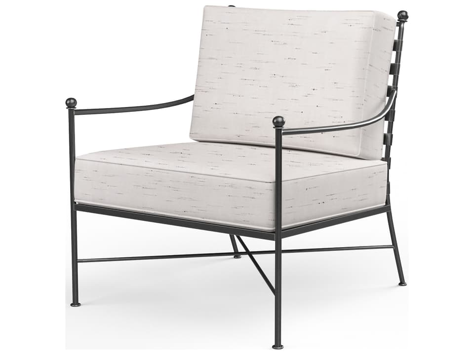Provence Wrought Iron Club Chair in Century Pewter