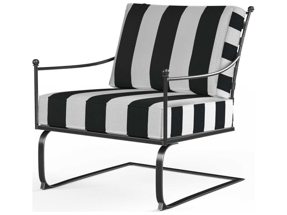 Provence Wrought Iron Chaise Lounge with Sunbrella Cushions