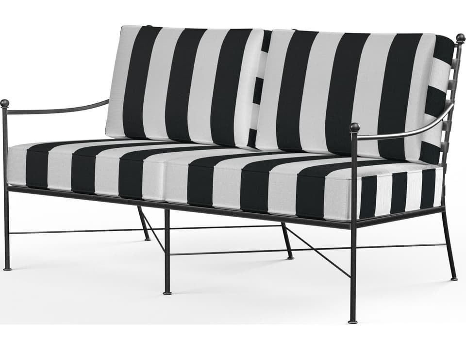 Provence Wrought Iron Outdoor Patio Loveseat