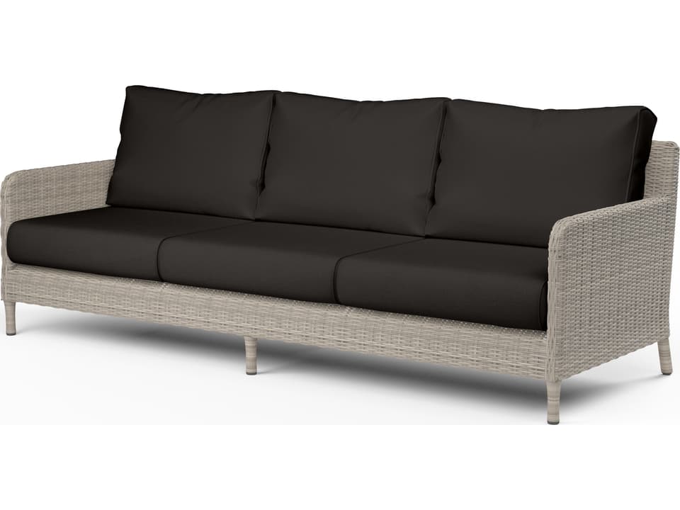 Manhattan Wicker Outdoor Sofa with Sunbrella Cushions