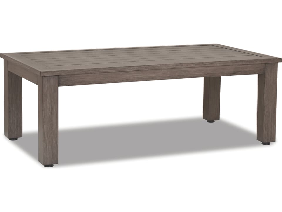 Laguna 54-Inch Rectangular Aluminum Coffee Table in Driftwood