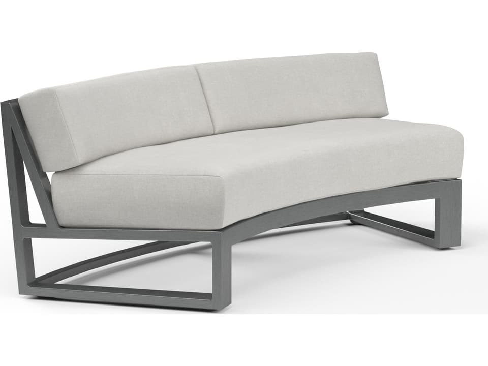 Redondo Aluminum Outdoor Sofa in Cast Silver
