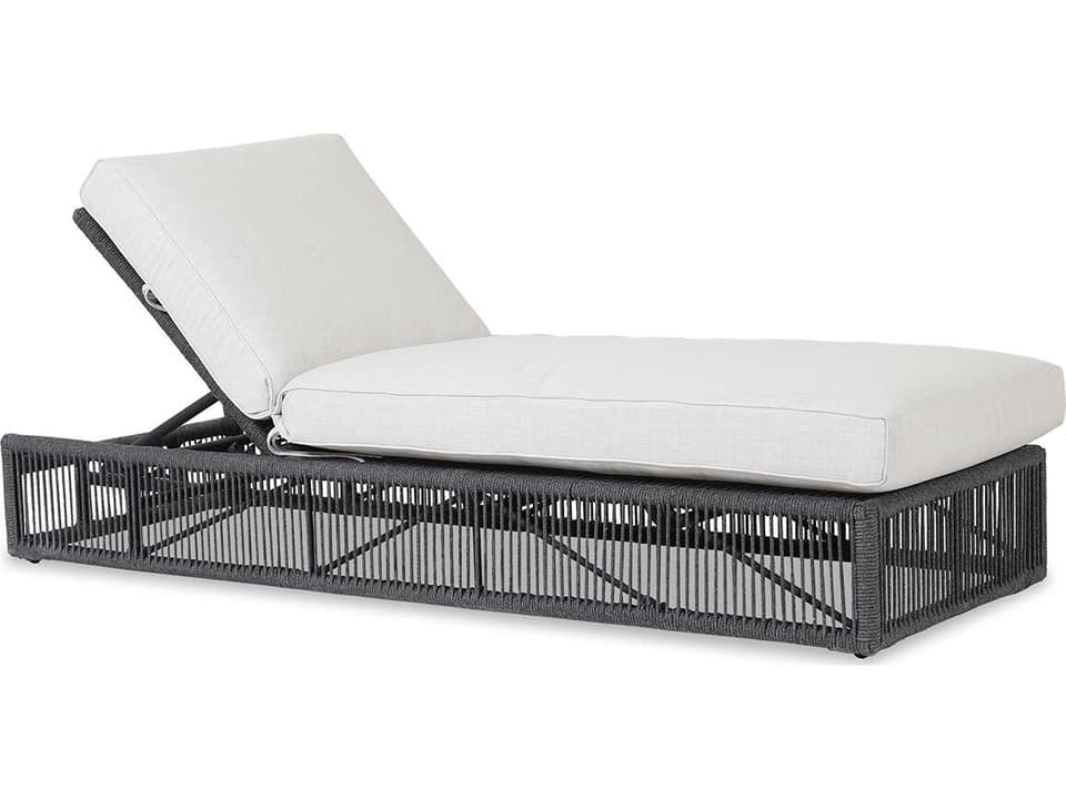 Milano Woven Rope Adjustable Chaise Lounge in Echo Ash