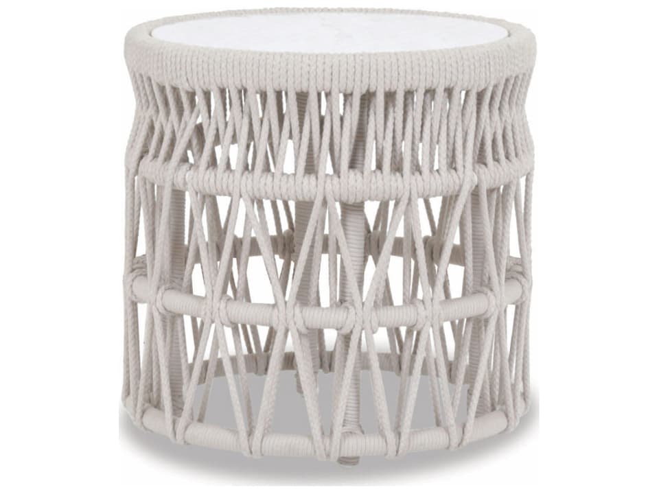 Dana Rope Round Outdoor Patio End Table