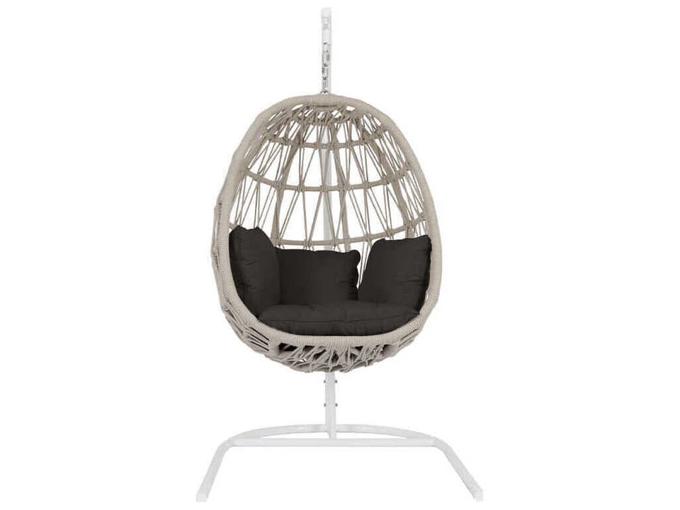 Dana Natural Rope Cushion Swing with Sunbrella Fabric