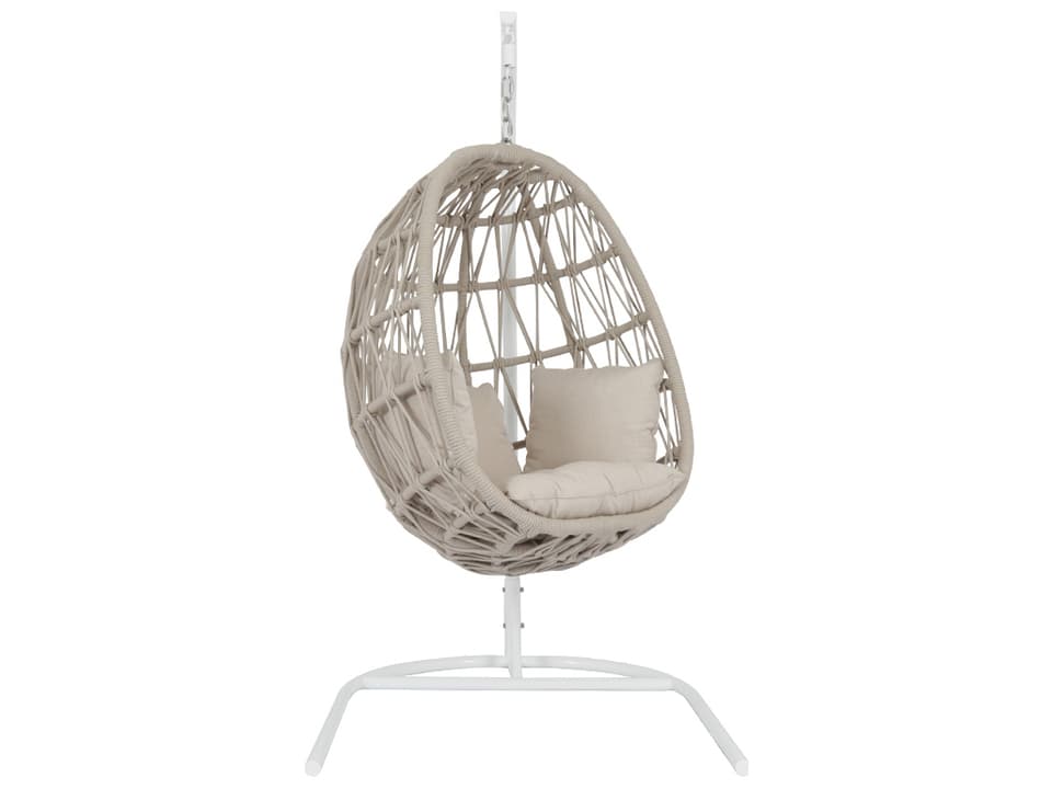 Dana Hanging Patio Swing Chair in Linen Canvas
