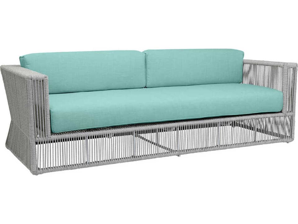 Miami Frost Rope Cushion Sofa with Sunbrella Fabric