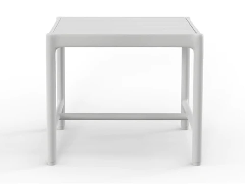 Sabbia 21-Inch Rectangular End Table in Satin White