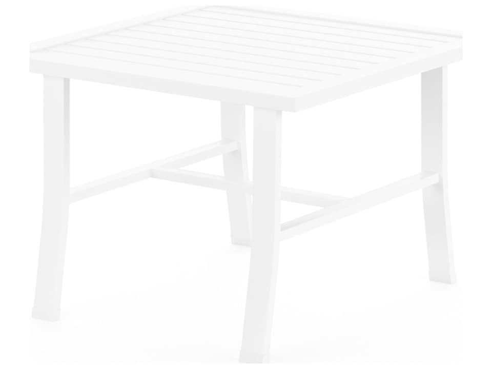 Bristol Aluminum Frost Square Outdoor End Table