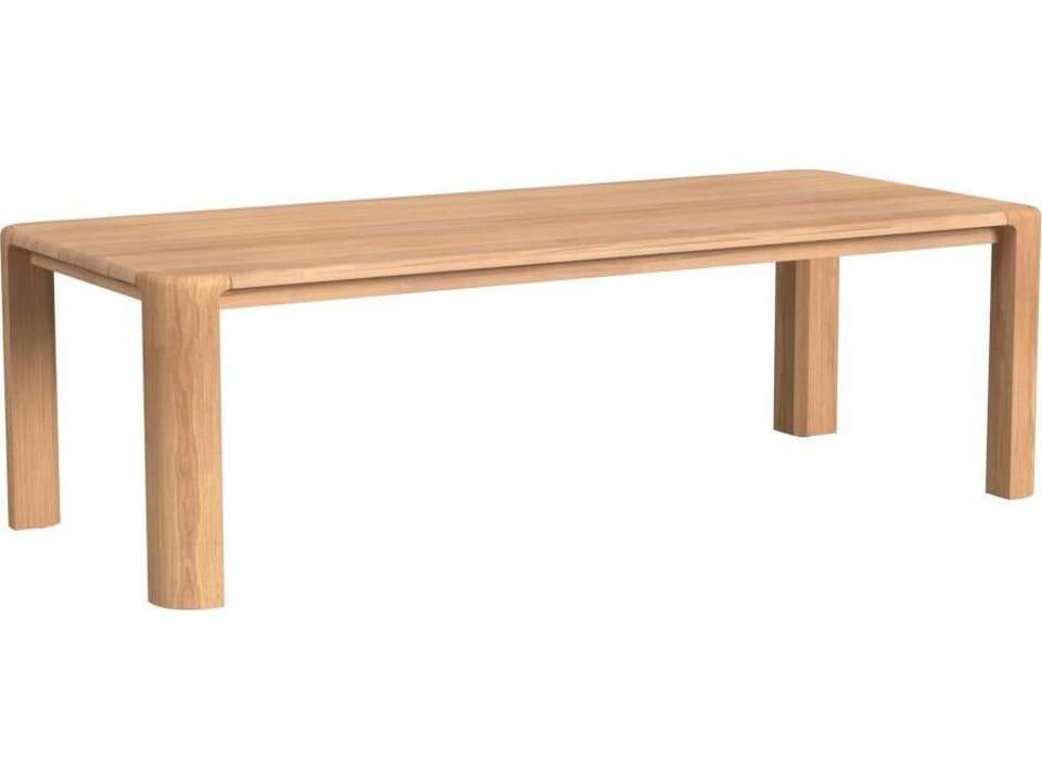 Natural Teak 96-Inch Rectangular Dining Table