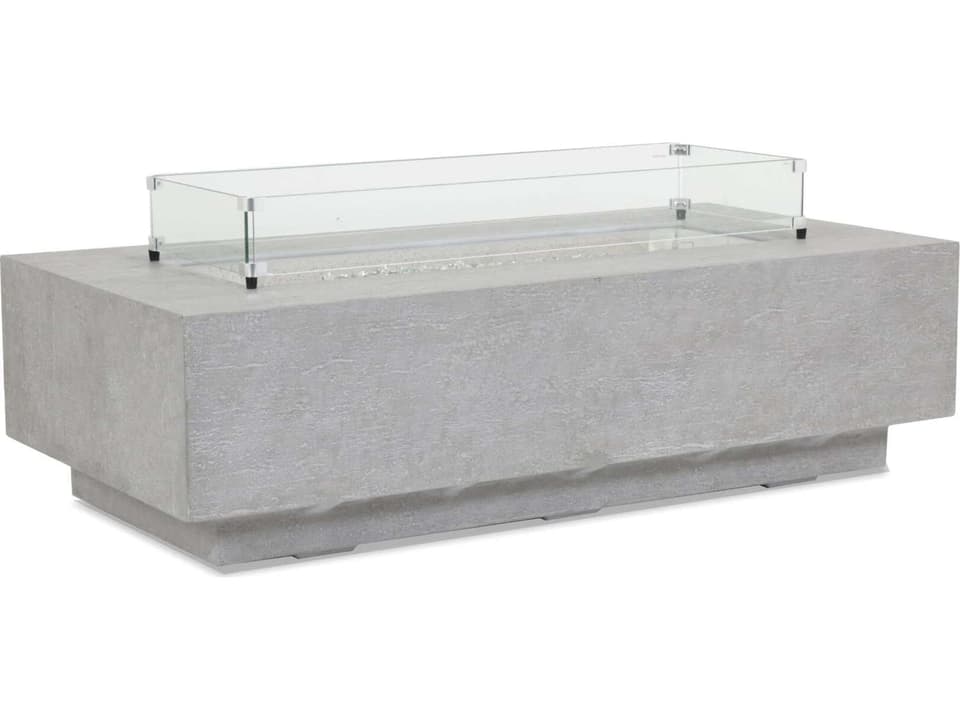 Gravelstone 60x30 Inch Concrete Rectangular Fire Pit Table