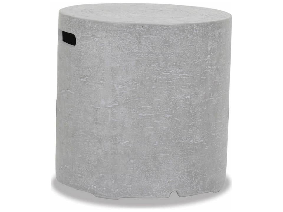 Bazaar 20-Inch Round GFRC End Table in Gravelstone
