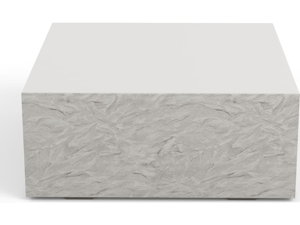 Bazaar 40-Inch Square GFRC Coffee Table in Bone White