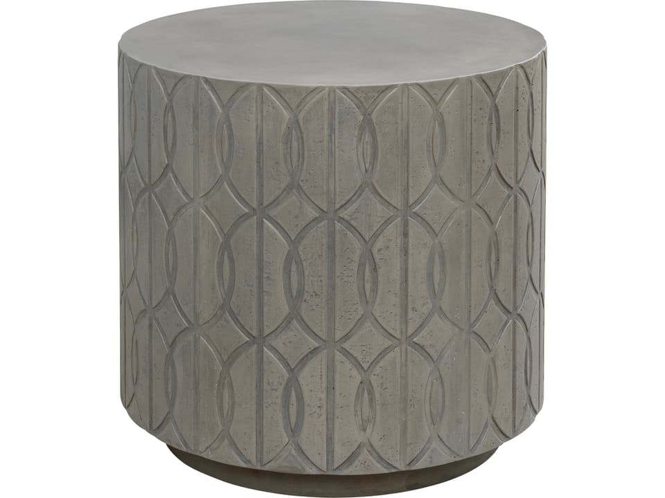 Bazaar- As Pictured - Concrete Round End Table