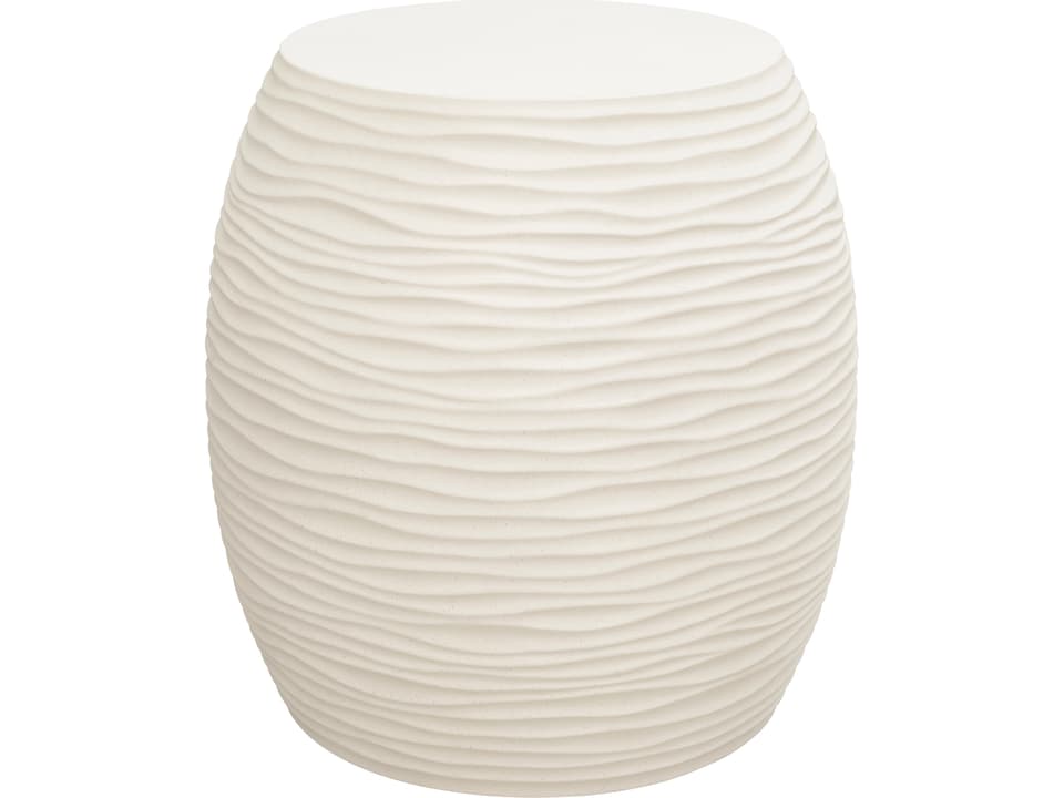 Bazaar Dune Concrete Round End Table in Sand Beige