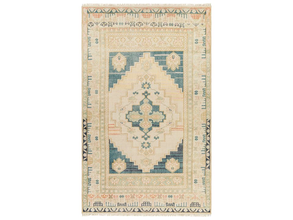 Anadolu AAU-2301 Hand Knotted Traditional Wool Blend Area Rug in Taupe