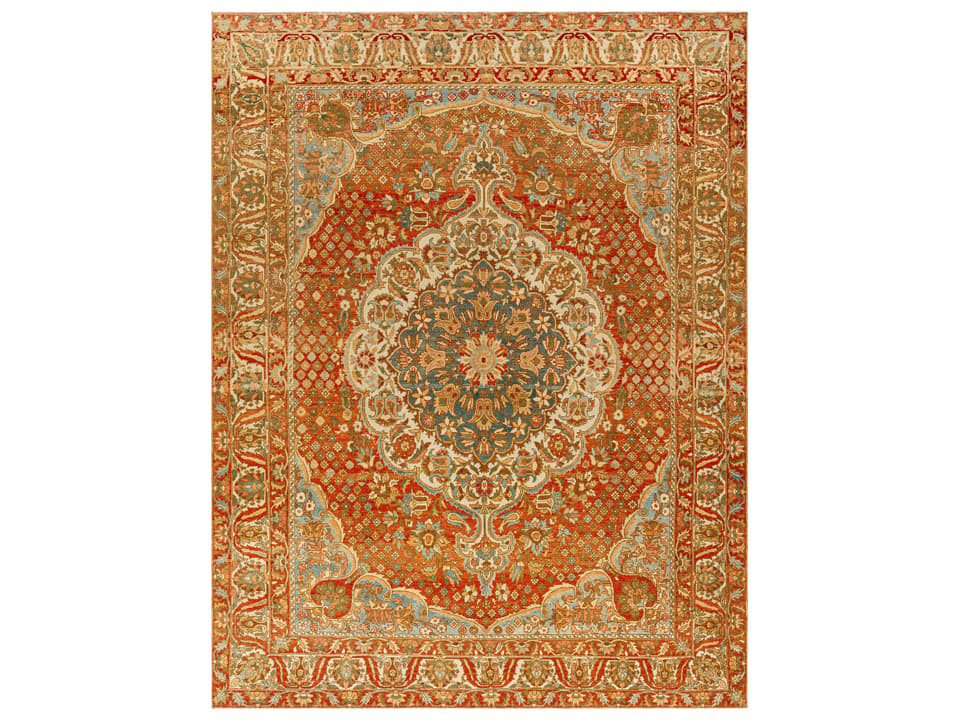 Antique One of a Kind AOOAK-1075 Hand Knotted Wool Blend Area Rug