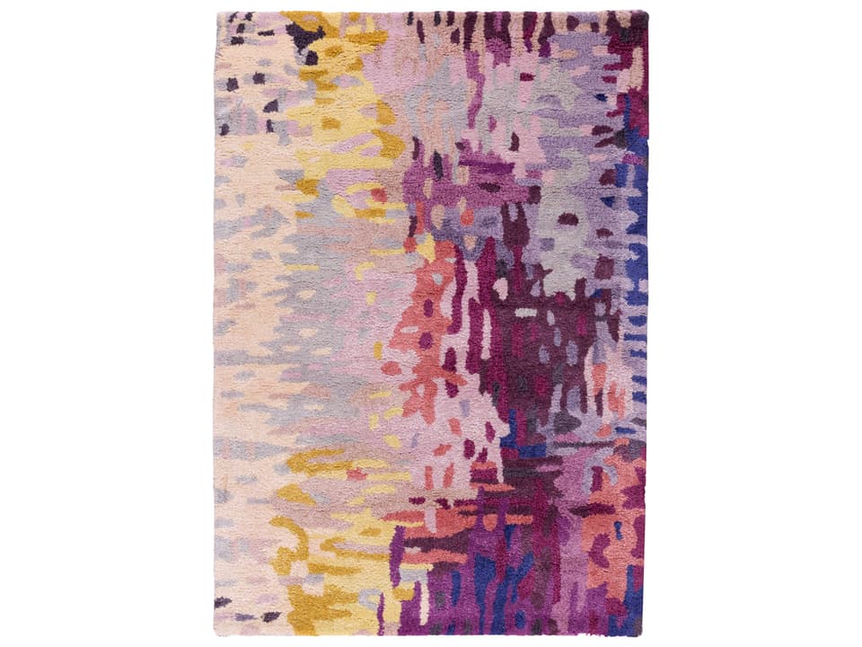 Banshee Multicolor Area Rug with Wool and Viscose Blend