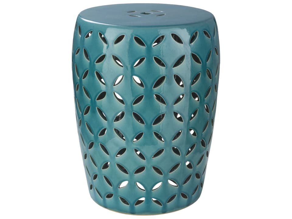 Chantilly Teal Blue Accent Stool