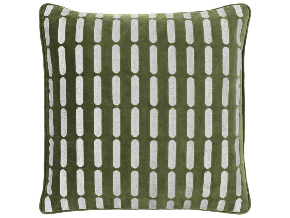 Connecticut Accent Pillow Cotton Velvet Medium Green