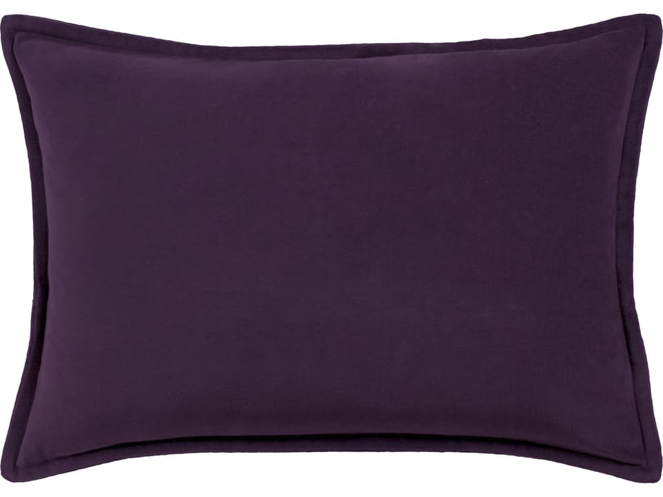 Cotton Velvet Accent Pillow in Dark Plum