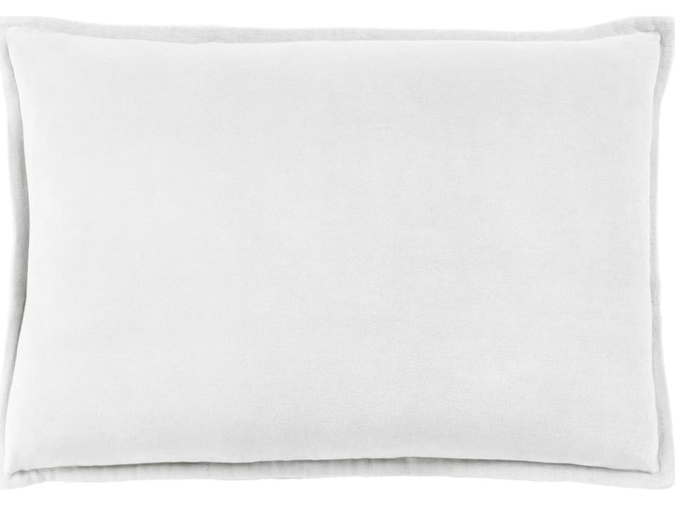 Cotton Velvet Lumbar Pillow in Slate Gray