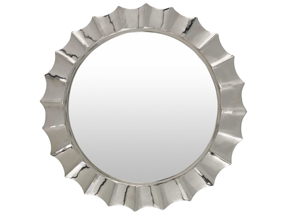 Tejasvi EJA-001 35-Inch Mid-Century Modern Accent Mirror in Polished Nickel