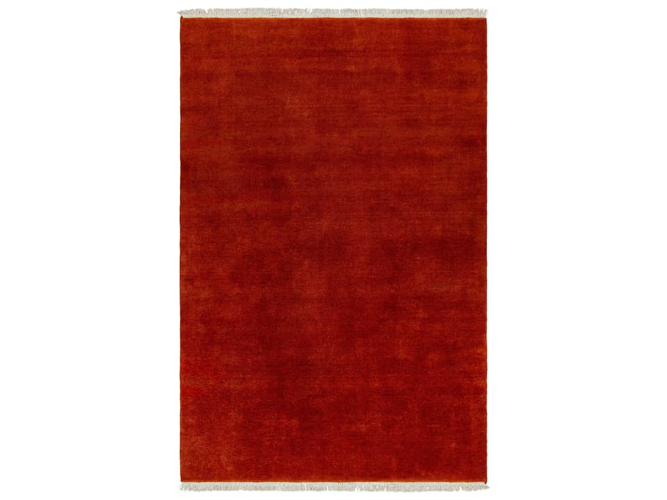 Evergreen Hand Loomed Wool Area Rug in Dark Red