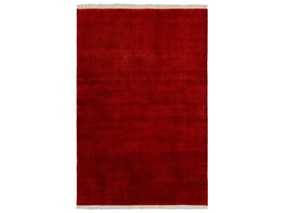 Evergreen Hand-Loomed Wool Area Rug with Fringe