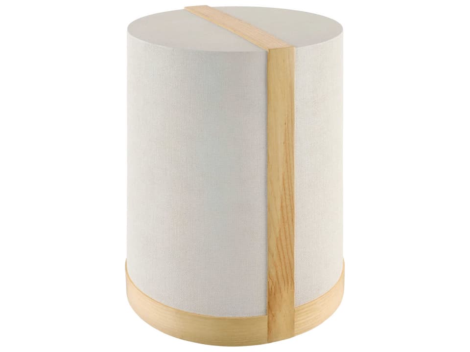 Faron End Table with Cork Veneer Top and Oak Base