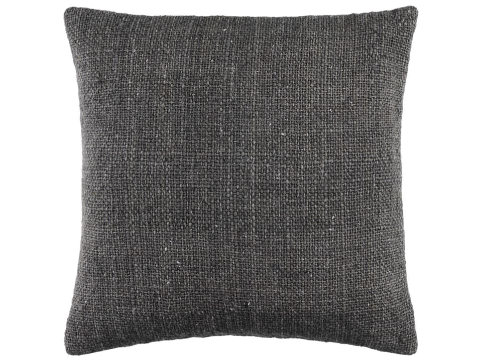 Gammie Wool Cotton Accent Pillow in Charcoal