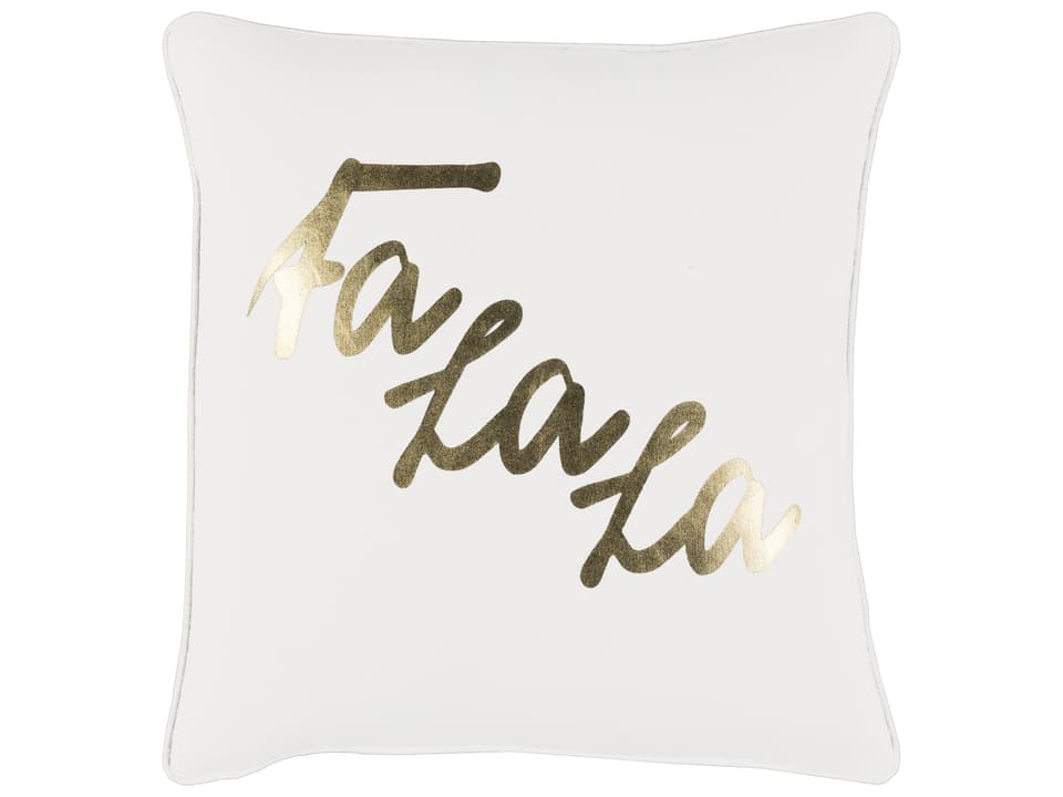 Holiday Collection Woven Cotton Accent Pillow with Foil Print