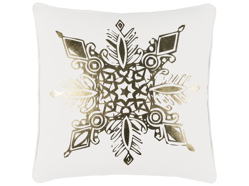 Holiday 18-Inch Cotton Foil Printed Accent Pillow
