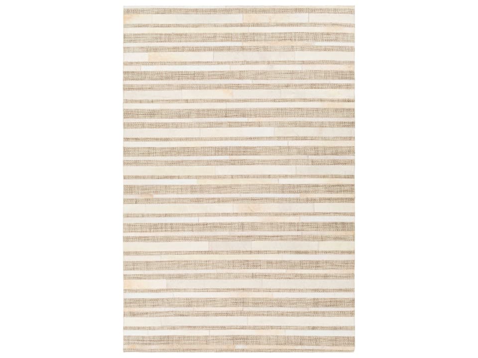 Jardin Hand-Woven Wool and Leather Area Rug