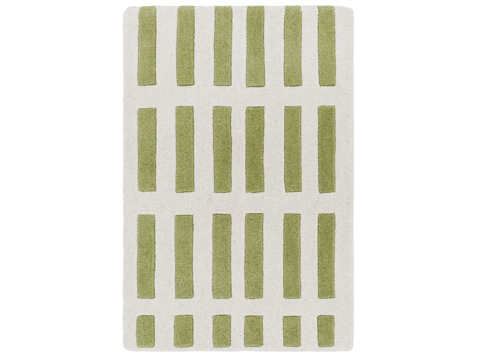 Jason Wu JSW-1001 Contemporary Hand Tufted Wool Area Rug in Light Silver