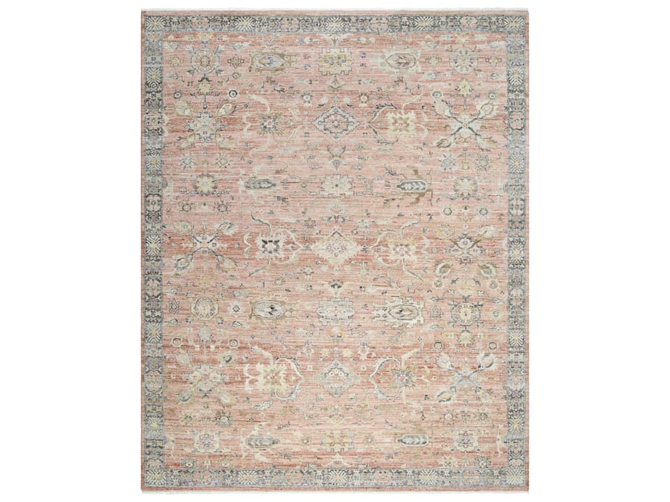 Khorasan Hand-Knotted Wool Area Rug with Fringe