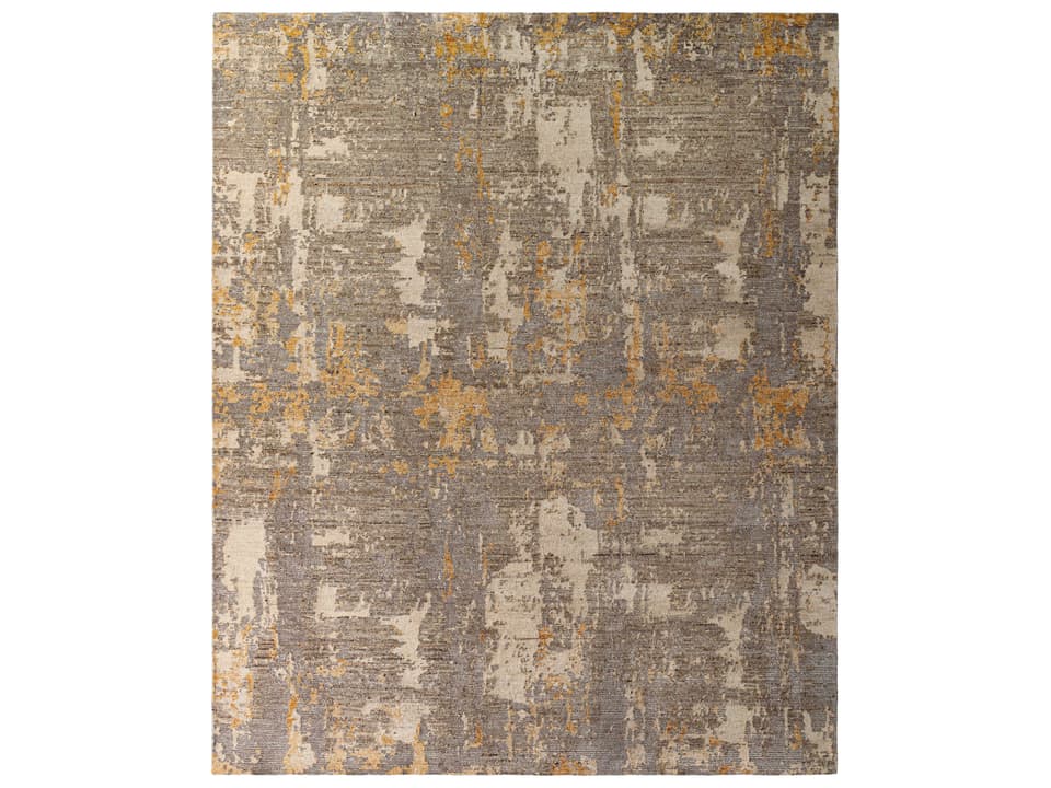 Kolkata Hand-Knotted Wool and Silk Area Rug