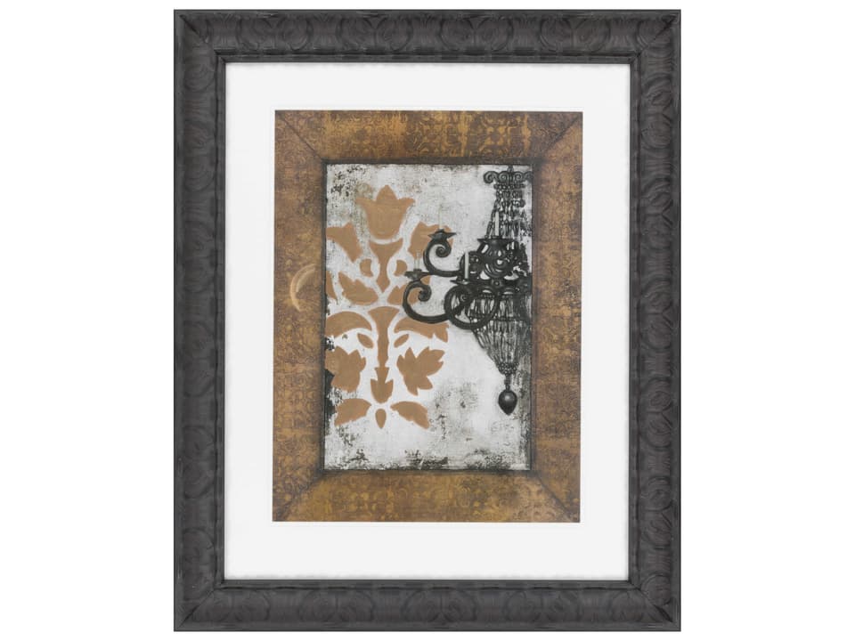 LJ4093 Framed Wall Art in Brown with Painted Finish