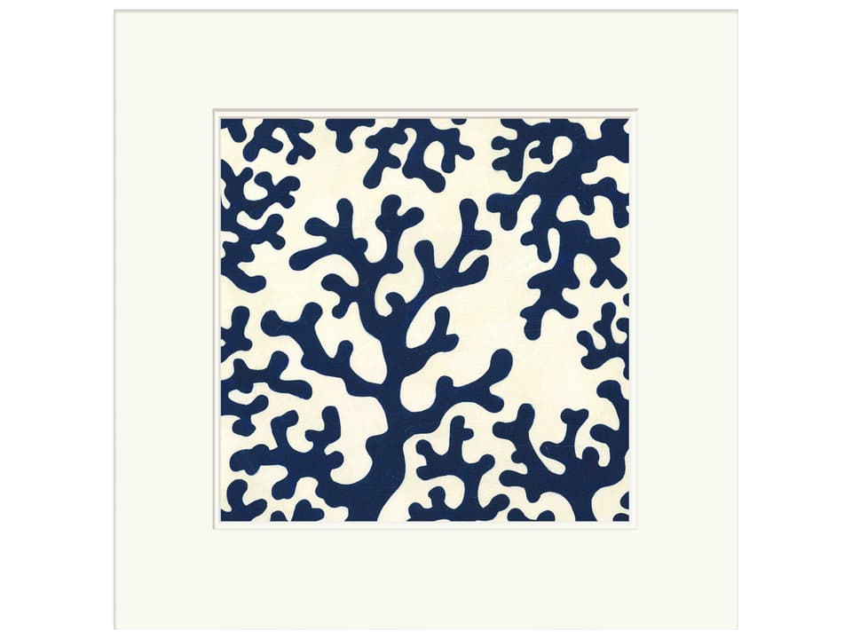 Wall Decor LJ-4150 23-Inch Square Framed Art in Blue