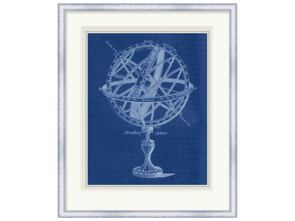 LJ-4162 Blue Framed Wall Art 40x33 Inches