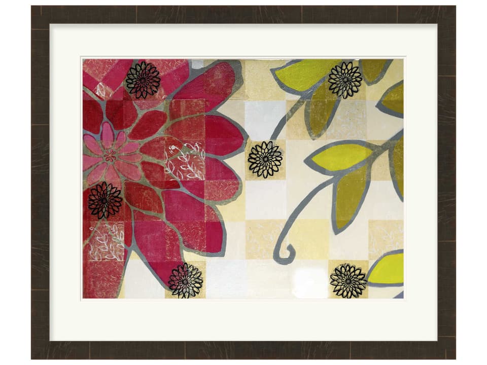 Wall Decor LJ-4167 Maria Pezzano Framed Giclee Art in Red and Multi-Color