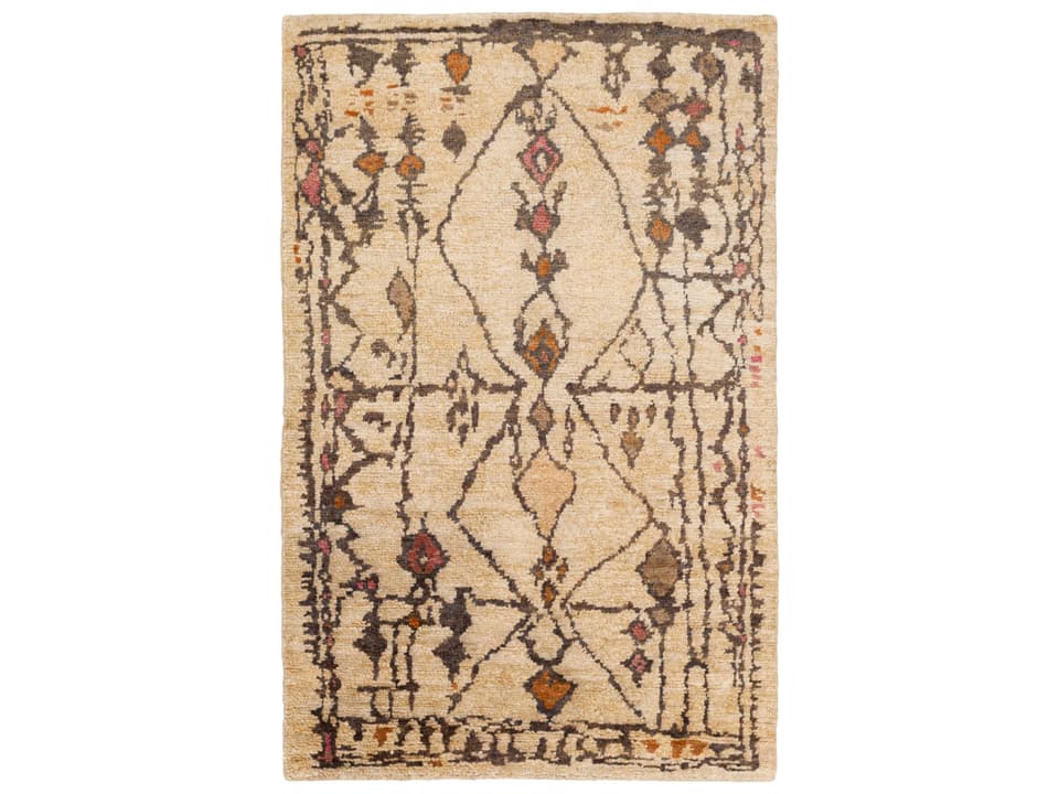 Medina Hand Knotted Southwestern Area Rug in Multi-Tone Jute
