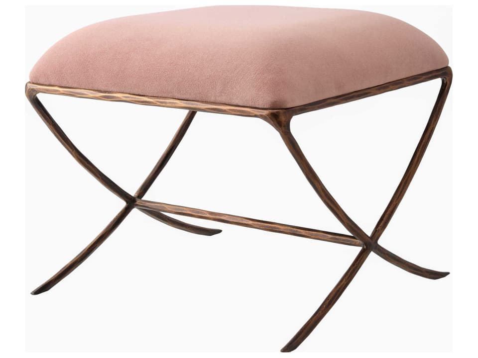 Misho Pink Upholstered Ottoman