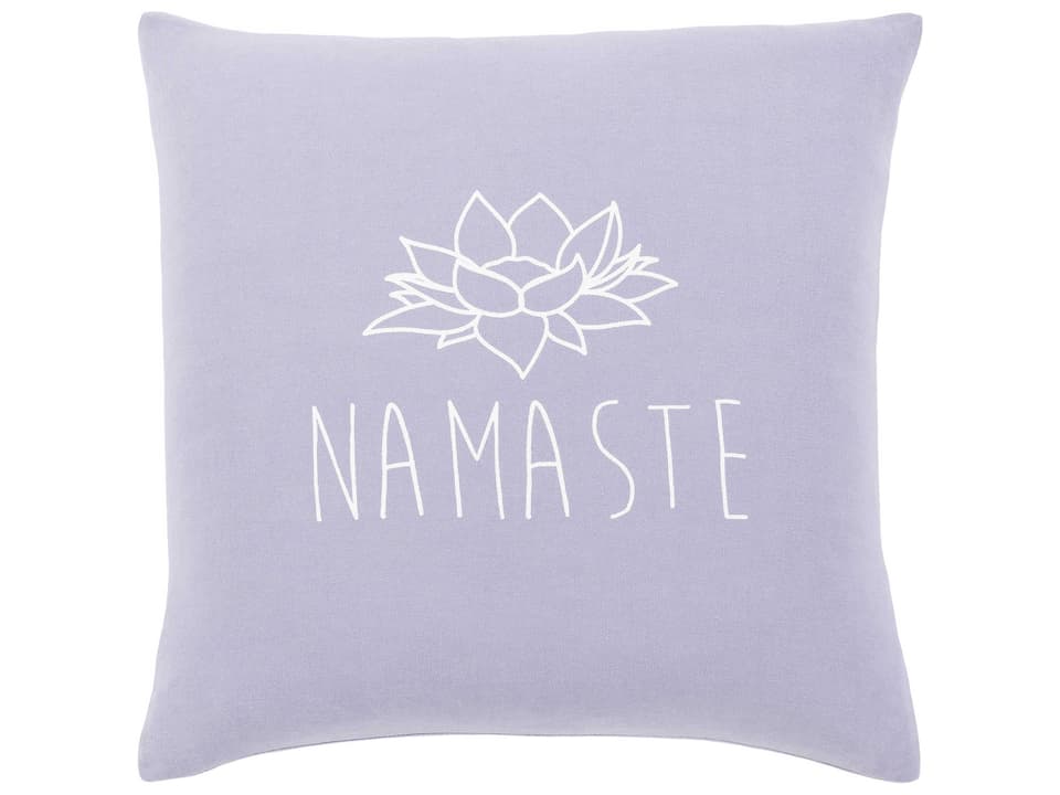 Motto Woven Cotton Accent Pillow with Knife Edge